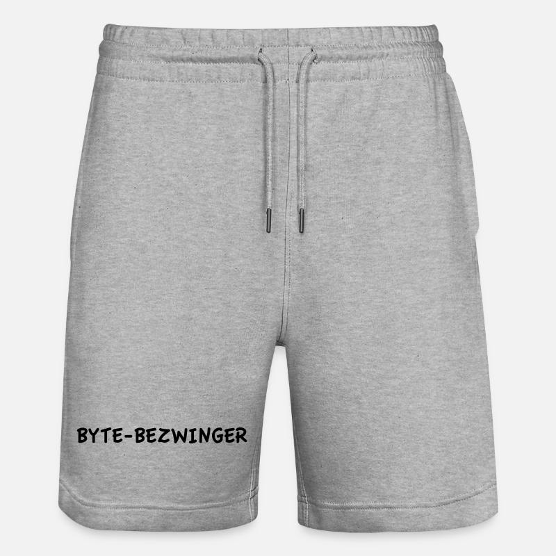 Byte Conqueror - Stanley/Stella Trainer Unisex Organic Jogging Shorts - heather grey