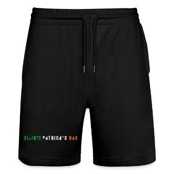 Der St. Patrick's Day ist der Slainte Patrick's Day - Stanley/Stella Unisex Bio Joggingshorts Trainer  - Schwarz - Vorne - Nik (191cm) & Marisol (170cm)