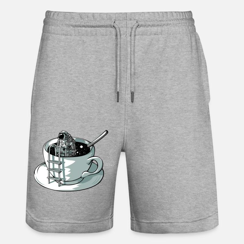 Space coffee - Short de jogging bio TRAINER Stanley/Stella unisexe - gris chiné