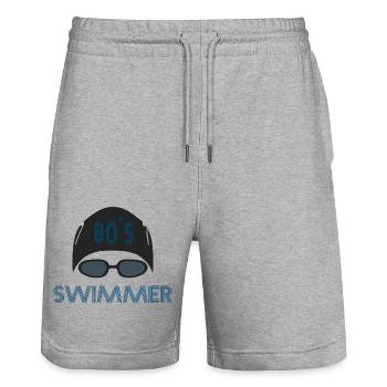 Swimmer - Stanley/Stella Trainer Unisex Organic Jogging Shorts - heather grey - Front - Nik (191cm) & Marisol (170cm)