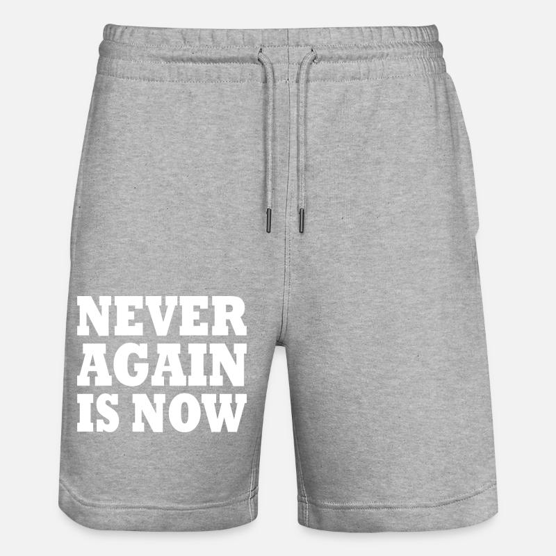 Never again is now - Short de jogging bio TRAINER Stanley/Stella unisexe - gris chiné