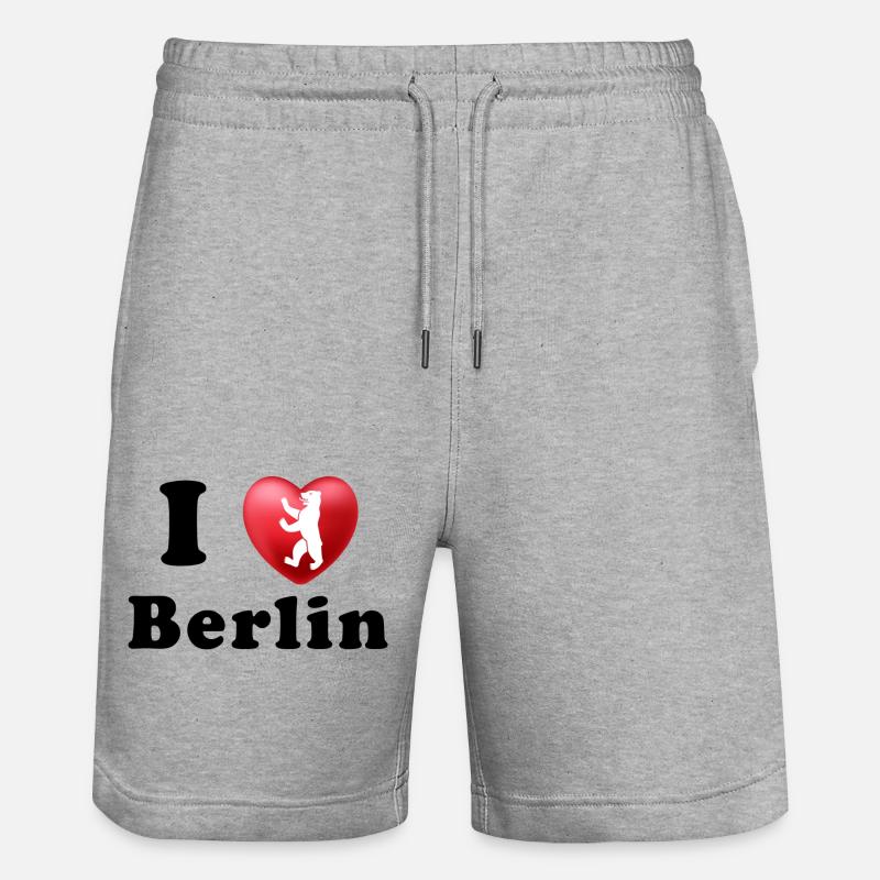 J’ADORE BERLIN - Short de jogging bio TRAINER Stanley/Stella unisexe - gris chiné