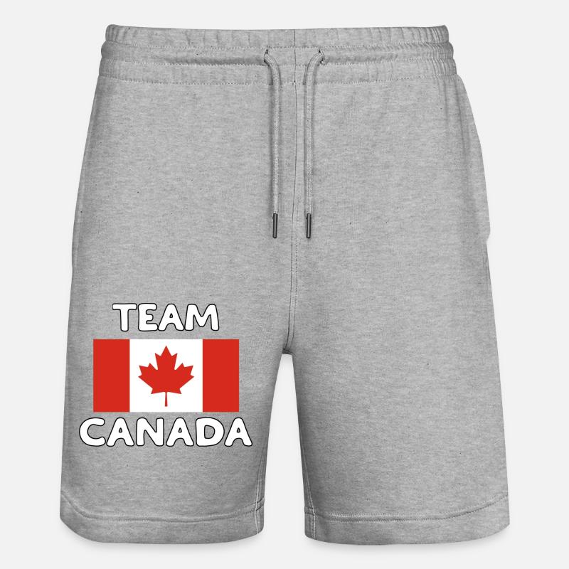 TEAM CANADA - Short de jogging bio TRAINER Stanley/Stella unisexe - gris chiné