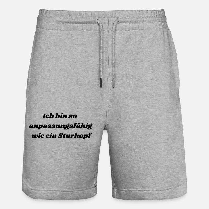 Selbstironische Sprüche - Stanley/Stella Unisex Bio Joggingshorts Trainer - Grau meliert