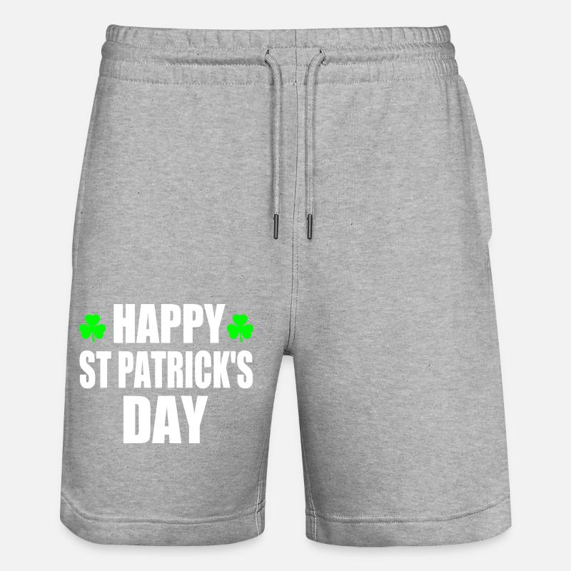 happy st patrick's day - Short de jogging bio TRAINER Stanley/Stella unisexe - gris chiné