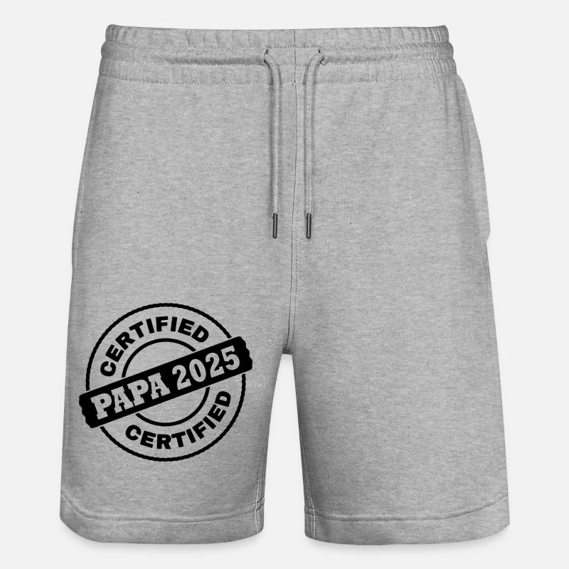 Papa 2025 - Short de jogging bio TRAINER Stanley/Stella unisexe - gris chiné