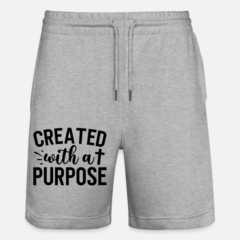 créé dans un but précis - Short de jogging bio TRAINER Stanley/Stella unisexe - gris chiné