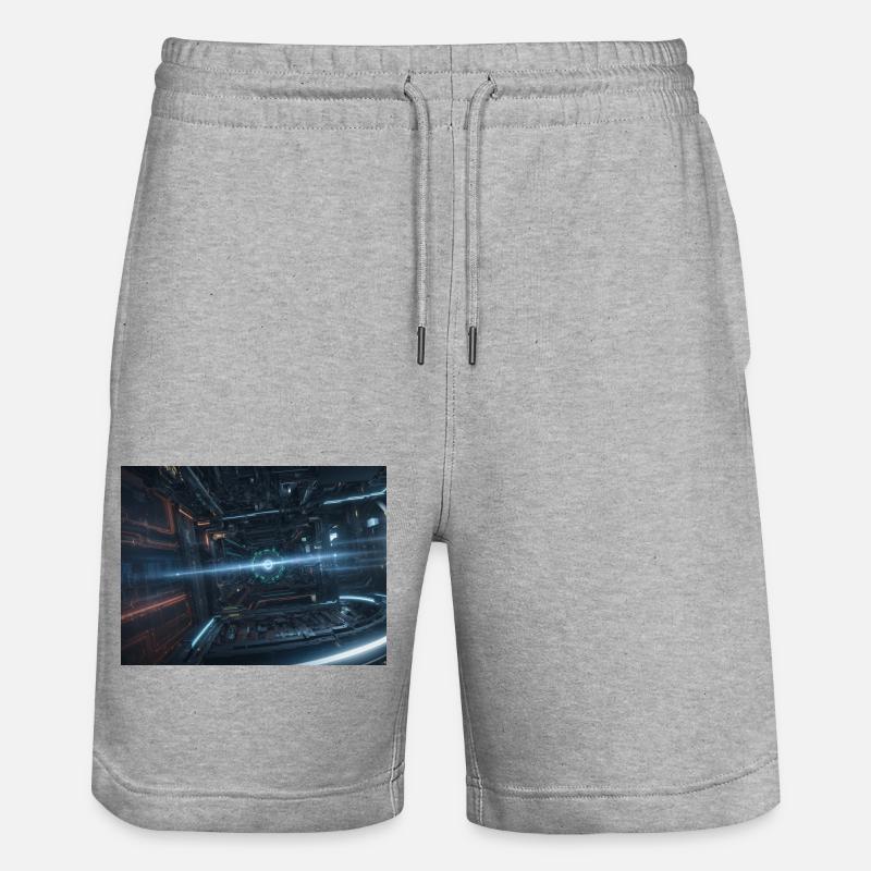 Synthese der Technologie-Zukunft - Stanley/Stella Unisex Bio Joggingshorts Trainer  - Grau meliert