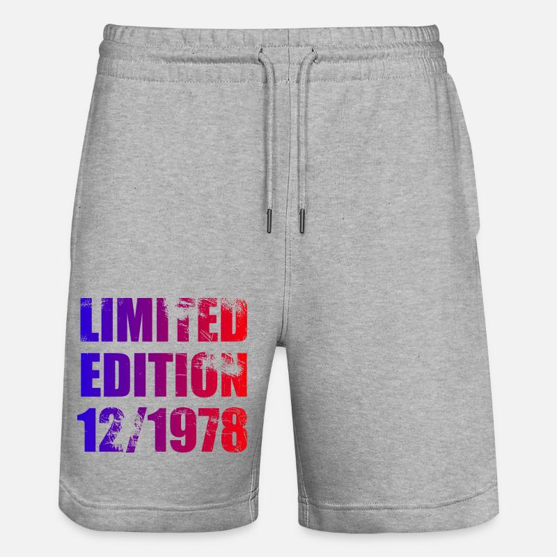 45e anniversaire Édition limitée 12/1978 - Short de jogging bio TRAINER Stanley/Stella unisexe - gris chiné