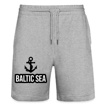 Baltic Sea - Stanley/Stella Unisex Bio Joggingshorts Trainer  - Grau meliert - Vorne - Nik (191cm) & Marisol (170cm)