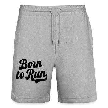 Né pour courir - Short de jogging bio TRAINER Stanley/Stella unisexe - gris chiné - Devant - Nik (191cm) & Marisol (170cm)