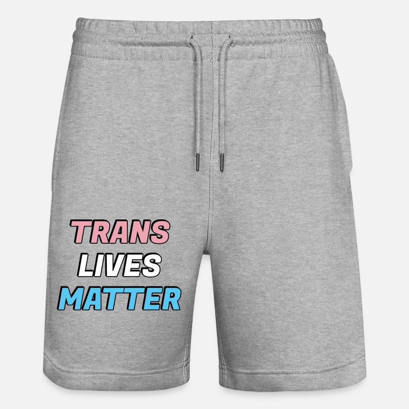 Les vies trans comptent - Short de jogging bio TRAINER Stanley/Stella unisexe - gris chiné