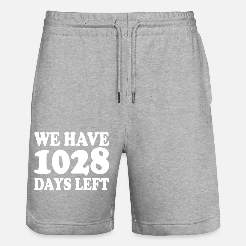 we have 1028 days left - Stanley/Stella Unisex Bio Joggingshorts Trainer  - Grau meliert