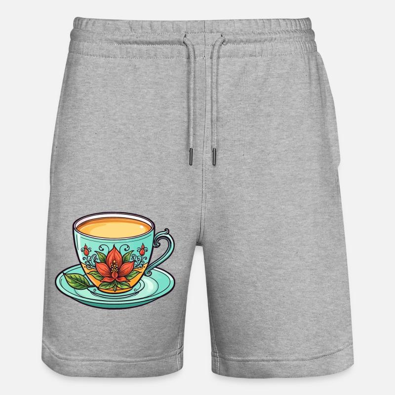 Tasse à thé Neo Traditionnel - Short de jogging bio TRAINER Stanley/Stella unisexe - gris chiné