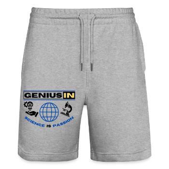 LE GÉNIE EN - Short de jogging bio TRAINER Stanley/Stella unisexe - gris chiné - Devant - Nik (191cm) & Marisol (170cm)