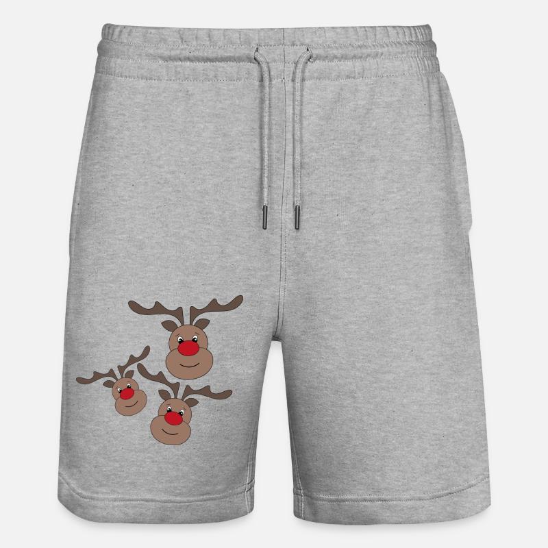 Cadeaux drôles pour Noël - Short de jogging bio TRAINER Stanley/Stella unisexe - gris chiné