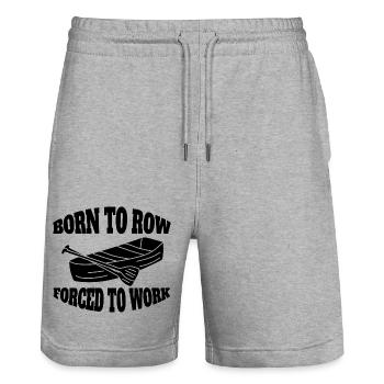 Rowing Rowing Rowing Club Rowing Team - Stanley/Stella Trainer Unisex Organic Jogging Shorts - heather grey - Front - Nik (191cm) & Marisol (170cm)