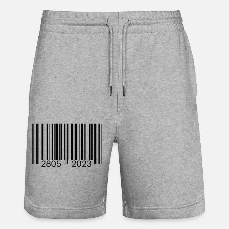 Barcode - Stanley/Stella Unisex Bio Joggingshorts Trainer  - Grau meliert
