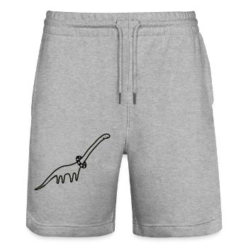 RoarSomeShirt - Short de jogging bio TRAINER Stanley/Stella unisexe - gris chiné - Devant - Nik (191cm) & Marisol (170cm)