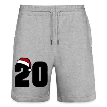 20 Zahl Weihnachten - Stanley/Stella Unisex Bio Joggingshorts Trainer  - Grau meliert - Vorne - Nik (191cm) & Marisol (170cm)