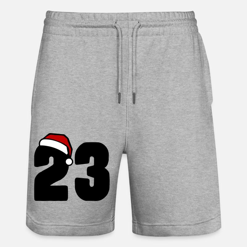 23 Numéro Noël - Short de jogging bio TRAINER Stanley/Stella unisexe - gris chiné