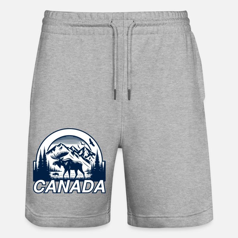 Canada 8 (en anglais seulement) - Short de jogging bio TRAINER Stanley/Stella unisexe - gris chiné