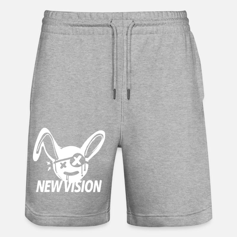 lapin, nouvelle vision, dictons - Short de jogging bio TRAINER Stanley/Stella unisexe - gris chiné