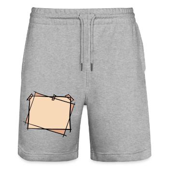 Photo Frames / Picture Frames for Beautiful Memories - Stanley/Stella Trainer Unisex Organic Jogging Shorts - heather grey - Front - Nik (191cm) & Marisol (170cm)