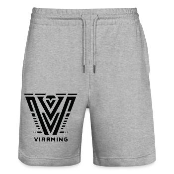 Valeur nordique - Short de jogging bio TRAINER Stanley/Stella unisexe - gris chiné - Devant - Nik (191cm) & Marisol (170cm)