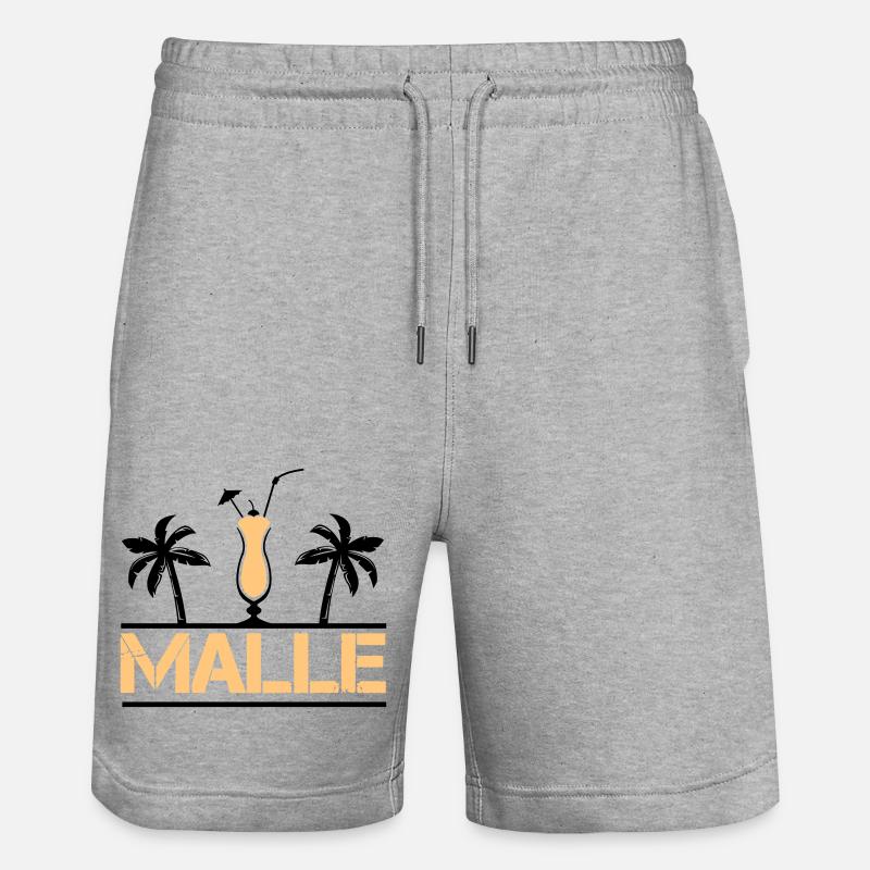 malle - Stanley/Stella Unisex Bio Joggingshorts Trainer  - Grau meliert