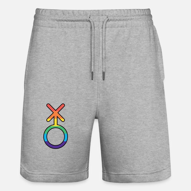 Nonbinary Nuance - Stanley/Stella Unisex Bio Joggingshorts Trainer  - Grau meliert