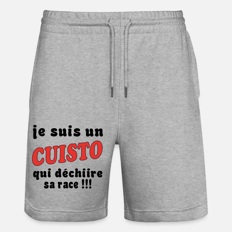 Ich bin ein CUISTO - Stanley/Stella Unisex Bio Joggingshorts Trainer - Grau meliert