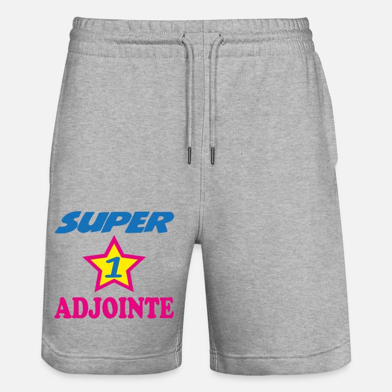 SUPER ADJOINTE - Short de jogging bio TRAINER Stanley/Stella unisexe - gris chiné