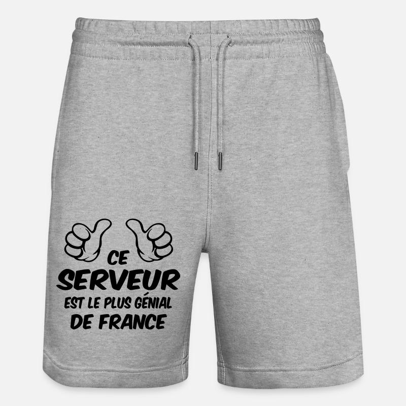 MEILLEUR SERVEUR - Short de jogging bio TRAINER Stanley/Stella unisexe - gris chiné