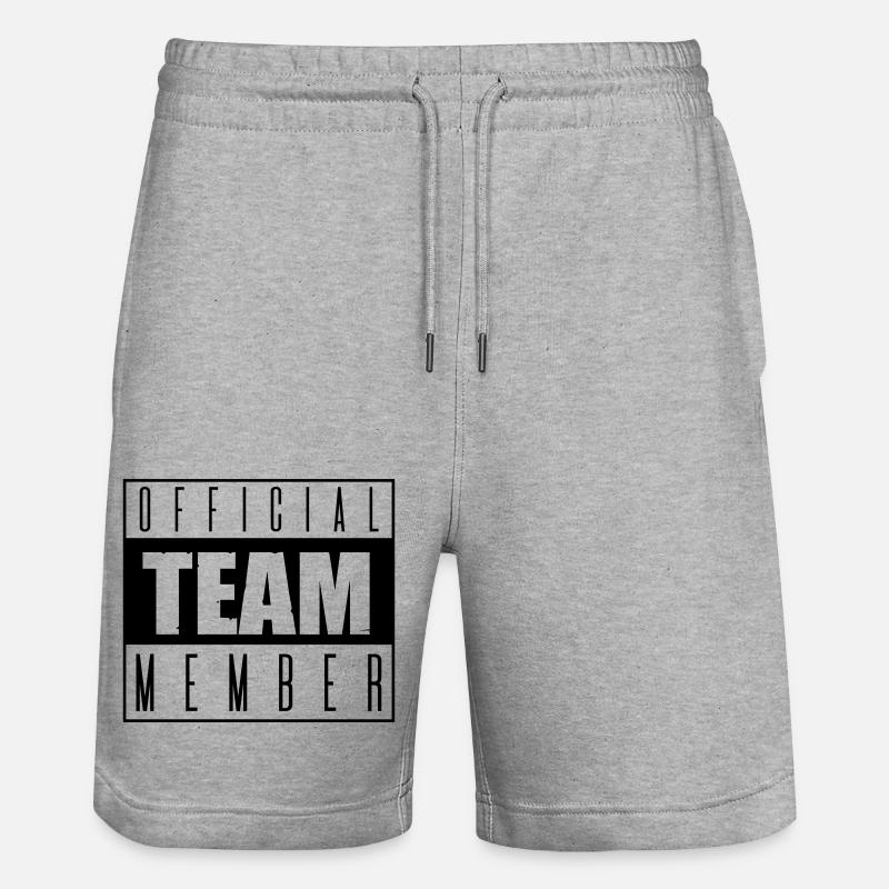 Membre de l’équipe Officiel - Short de jogging bio TRAINER Stanley/Stella unisexe - gris chiné