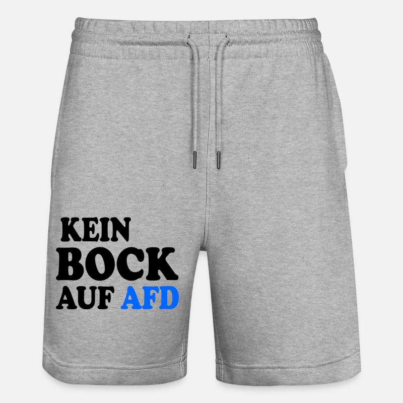 Pas de désir pour l’AfD - Short de jogging bio TRAINER Stanley/Stella unisexe - gris chiné
