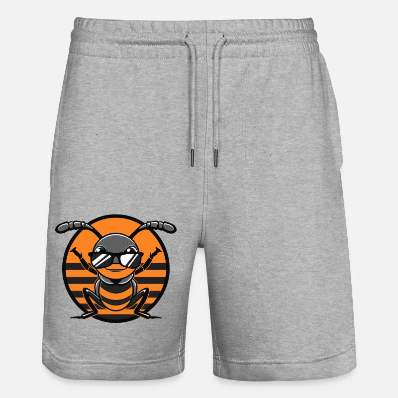 Ameise Cool Comic - Stanley/Stella Unisex Bio Joggingshorts Trainer  - Grau meliert