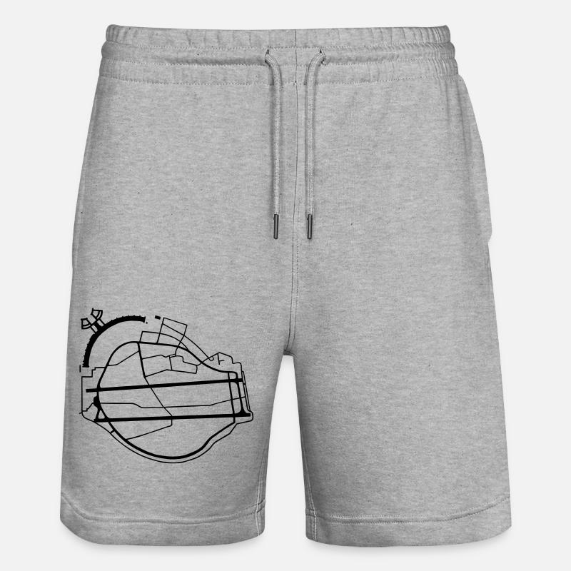 Tempelhofer Feld Berlin - Stanley/Stella Unisex Bio Joggingshorts Trainer  - Grau meliert