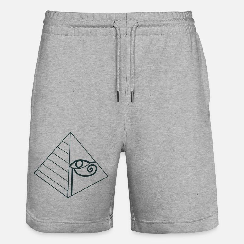 œil pyramidal - Short de jogging bio TRAINER Stanley/Stella unisexe - gris chiné