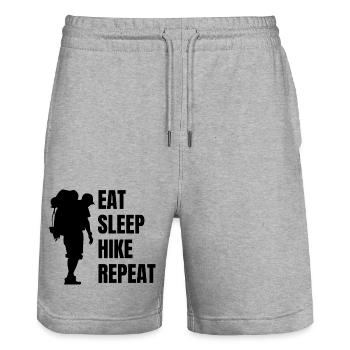 Hiking Mountains Climbing Mountain Mountaineering Bouldering - Stanley/Stella Trainer Unisex Organic Jogging Shorts - heather grey - Front - Nik (191cm) & Marisol (170cm)