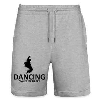 Danse Musique de danse - Short de jogging bio TRAINER Stanley/Stella unisexe - gris chiné - Devant - Nik (191cm) & Marisol (170cm)