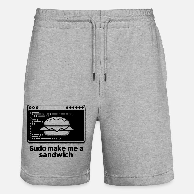 Sudo Fais-moi un sandwich - Short de jogging bio TRAINER Stanley/Stella unisexe - gris chiné