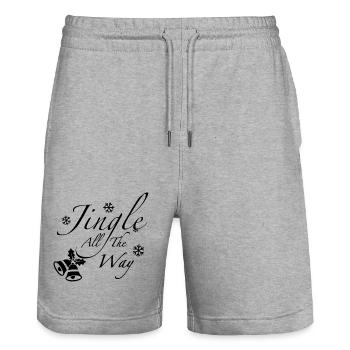 Jingle auf ganzer Linie - Stanley/Stella Unisex Bio Joggingshorts Trainer  - Grau meliert - Vorne - Nik (191cm) & Marisol (170cm)