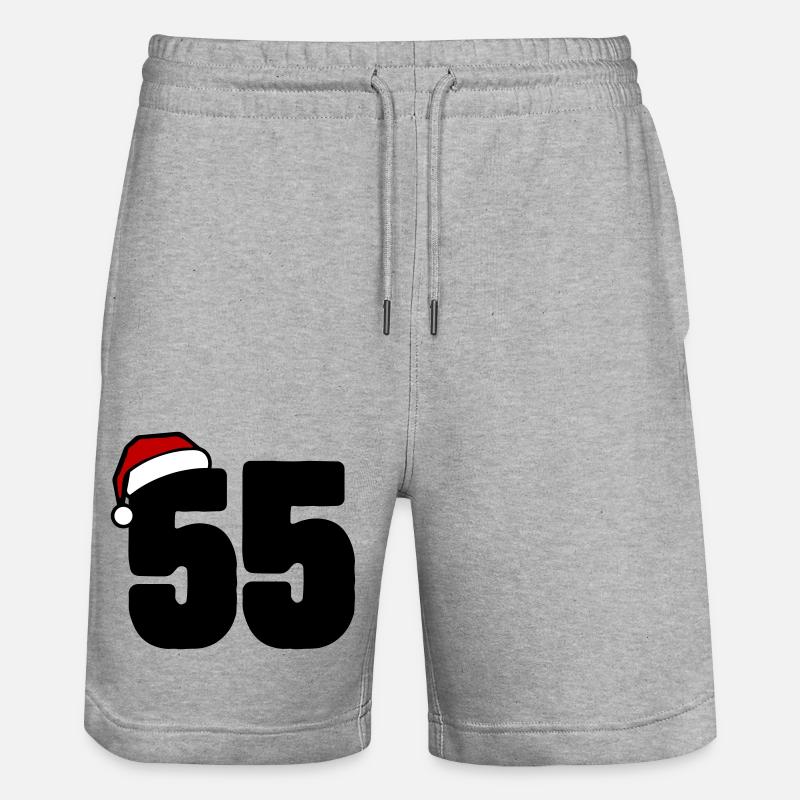 55 Numéro Noël - Short de jogging bio TRAINER Stanley/Stella unisexe - gris chiné