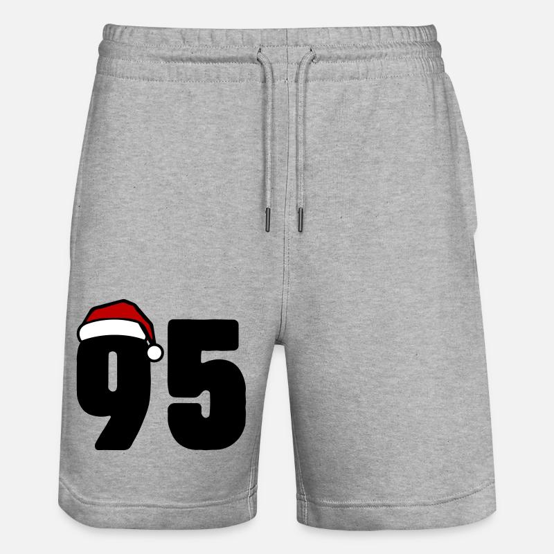 95 Numéro Noël - Short de jogging bio TRAINER Stanley/Stella unisexe - gris chiné