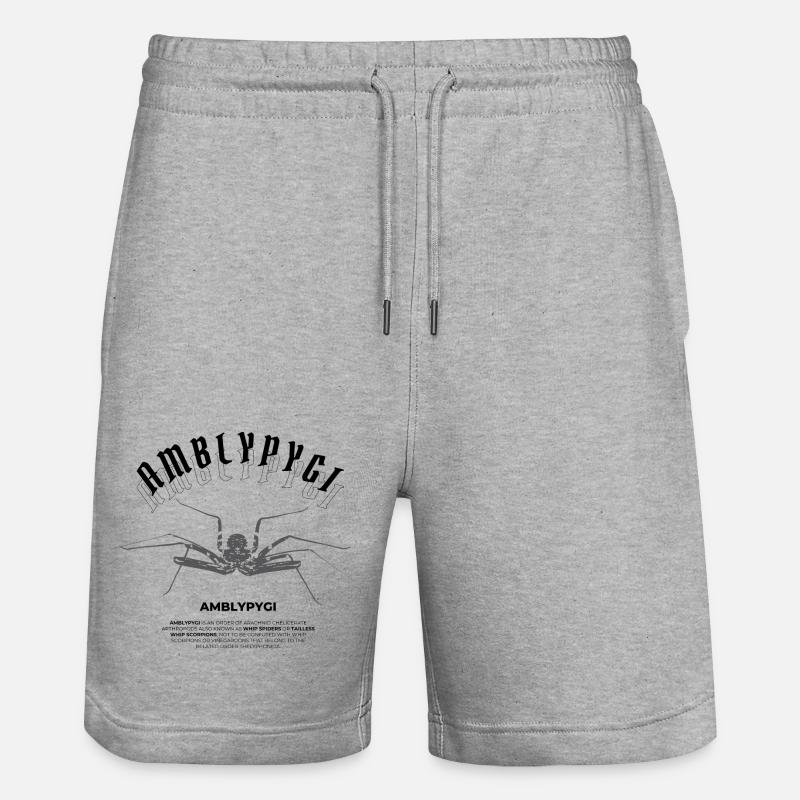 Geißelspinne - Amblypygi - Stanley/Stella Unisex Bio Joggingshorts Trainer  - Grau meliert