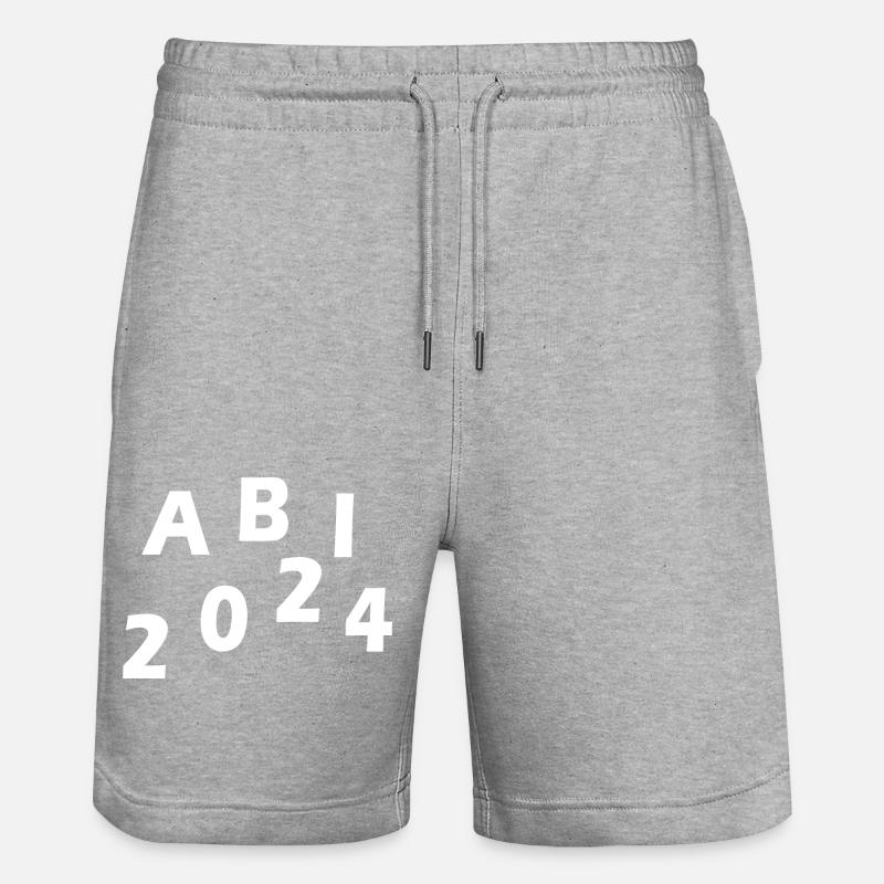 Abi 2024 - Stanley/Stella Unisex Bio Joggingshorts Trainer  - Grau meliert