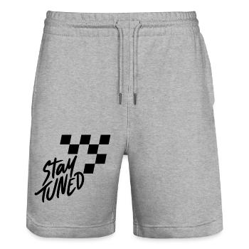 The goal is success! - Stanley/Stella Trainer Unisex Organic Jogging Shorts - heather grey - Front - Nik (191cm) & Marisol (170cm)