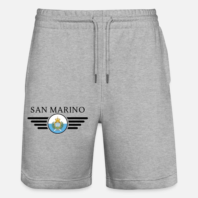 San Marino Elegance T-Shirt - Short de jogging bio TRAINER Stanley/Stella unisexe - gris chiné