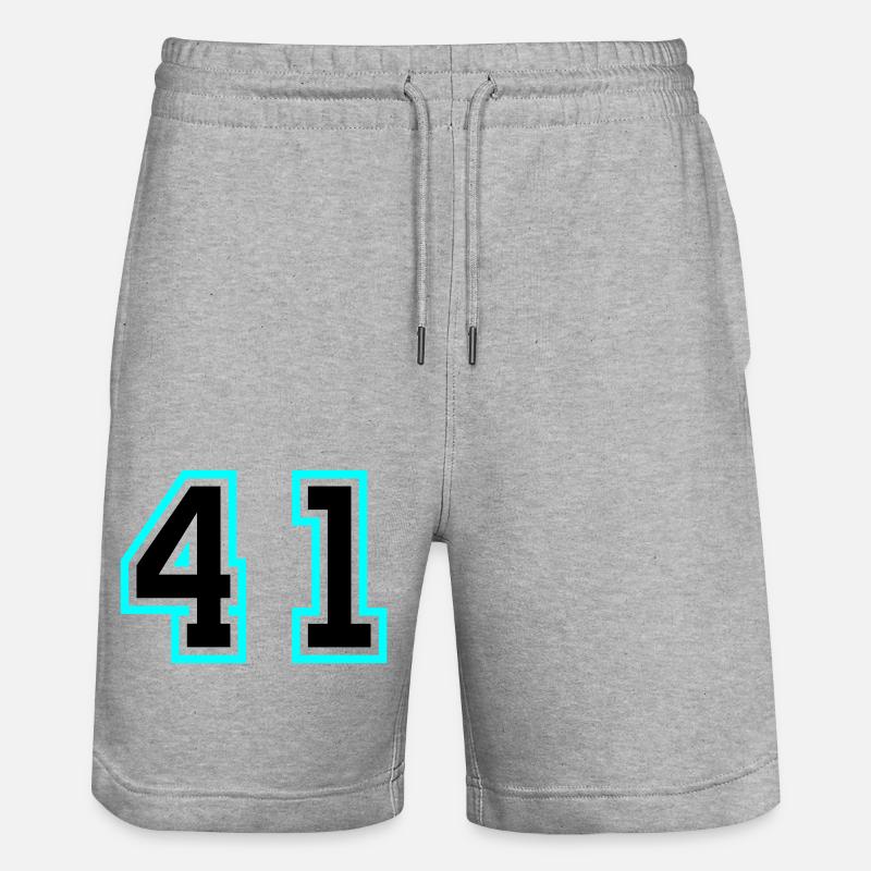 Symbole de 41 chiffres - Short de jogging bio TRAINER Stanley/Stella unisexe - gris chiné